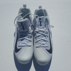 Nike White Sz 13 Alpha Menace Football Cleats.